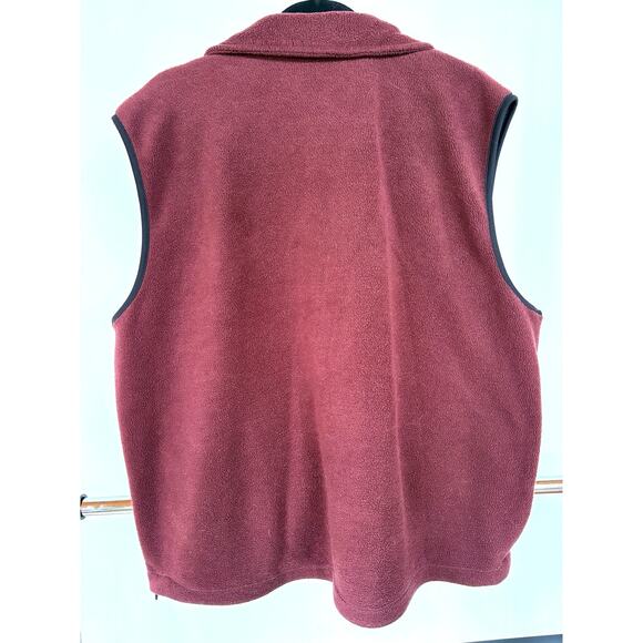 Woolrich Red Fleece Hiking Vest Cabin Hunting Camping Outdoors Men’s XL - Picture 3 of 6